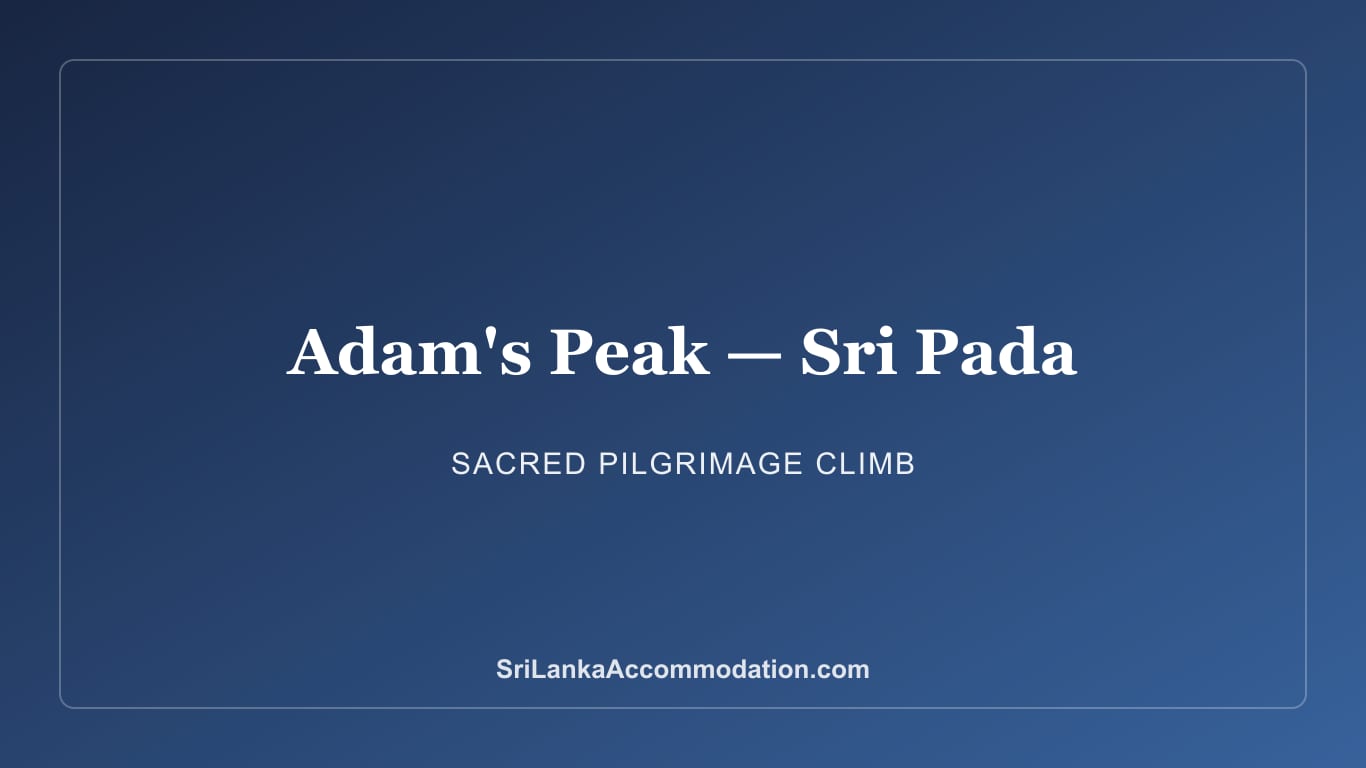 Adam's Peak (Sri Pada): The Sacred Pilgrimage Climb