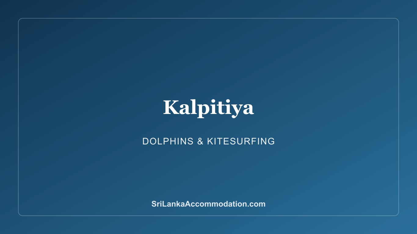 Kalpitiya Guide: Dolphins, Kitesurfing & Where to Stay