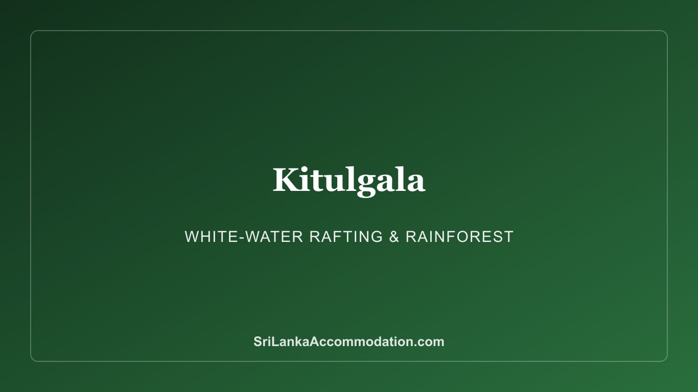 Kitulgala Guide: White-Water Rafting & Rainforest Adventure