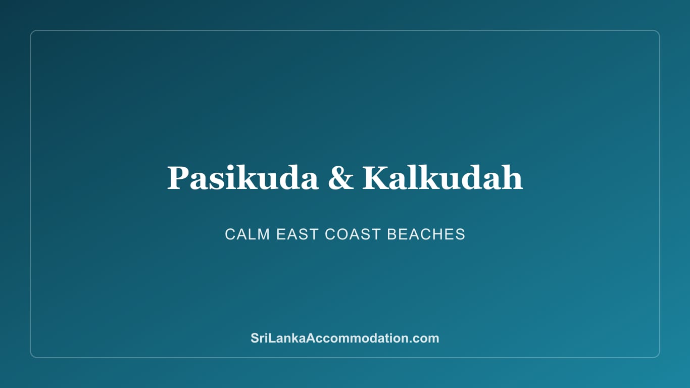 Pasikuda & Kalkudah Guide: Sri Lanka's Calm East Coast Beaches