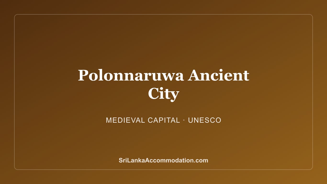 Polonnaruwa Ancient City: Sri Lanka's Medieval Capital
